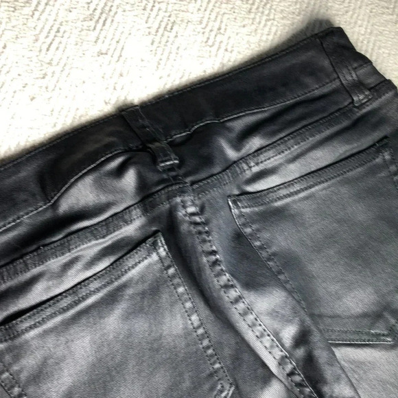 No Boundaries Black Laminated Skinny Jeans - Picture 3 of 5
